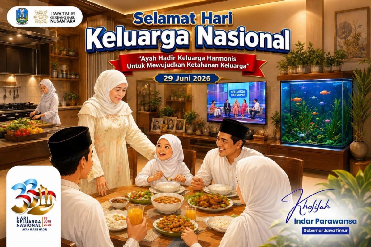 Harganas, Khofifah: Perkuat ketahanan keluarga lewat kolaborasi asuh