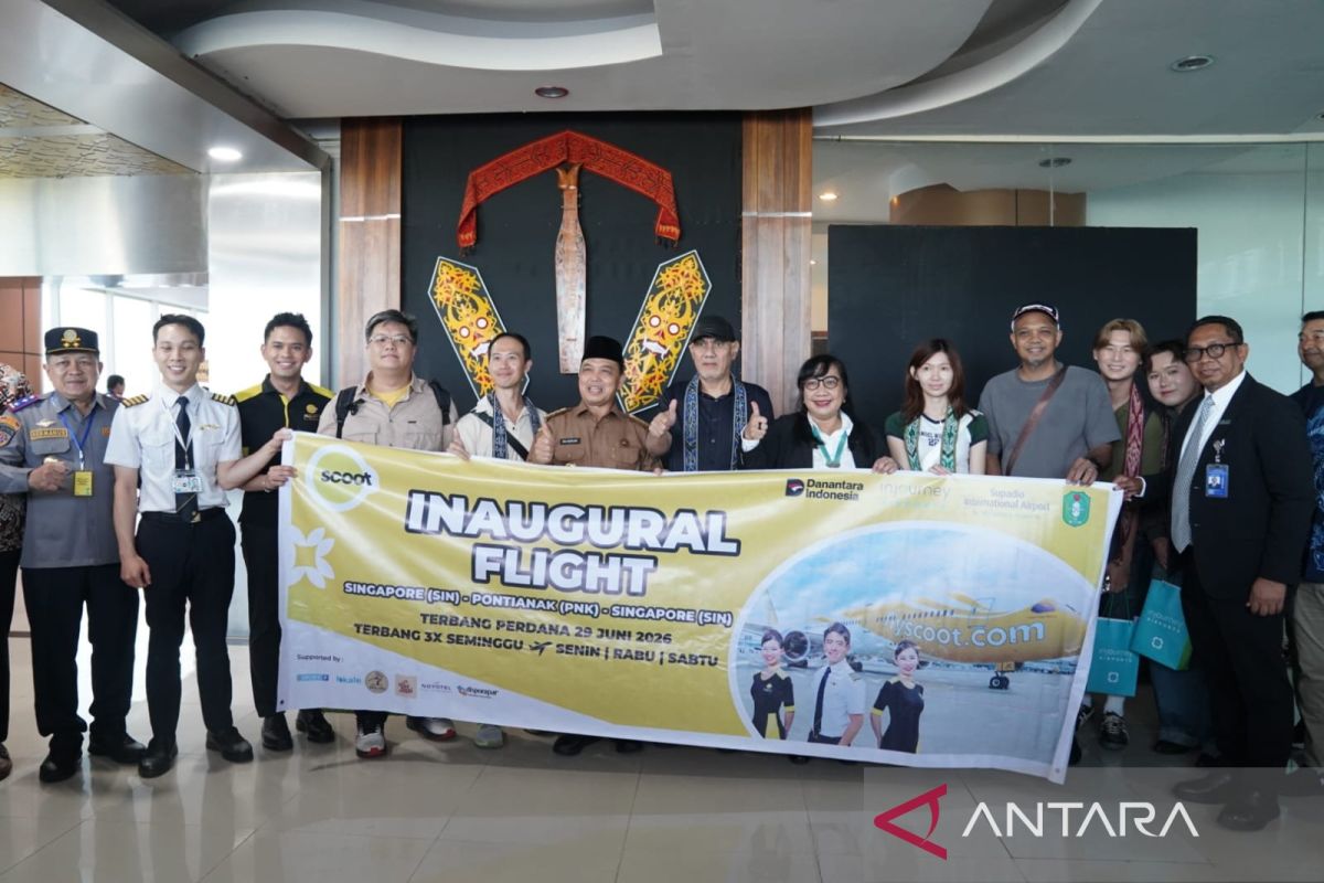 Gubernur: Penerbangan baru Pontianak-Singapura peluang wisata Kalbar