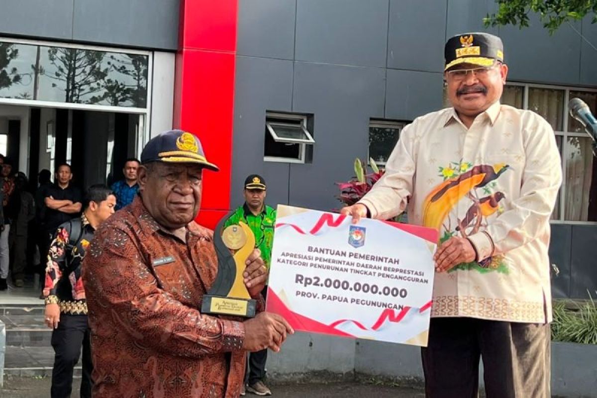 Papua Pegunungan raih penghargaan Kemendagri tekan angka pengangguran