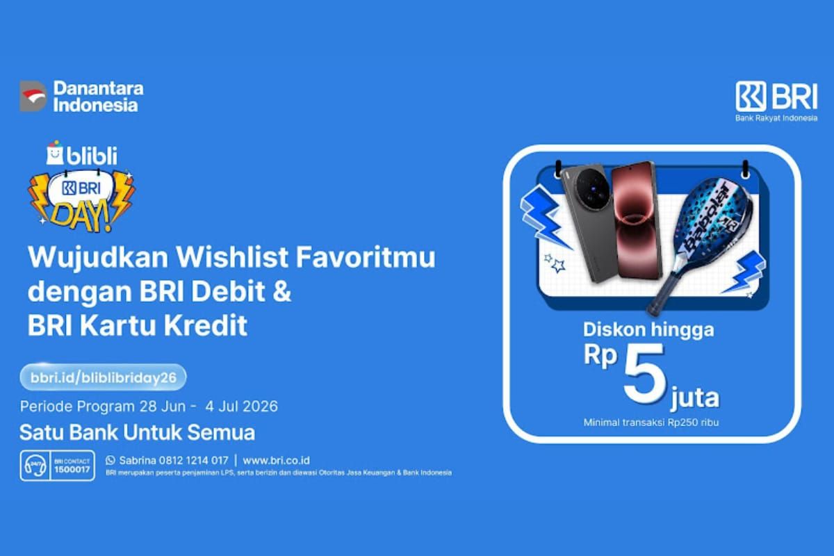 Belanja lebih hemat di Blibli dengan beragam promo spesial BRIDAY