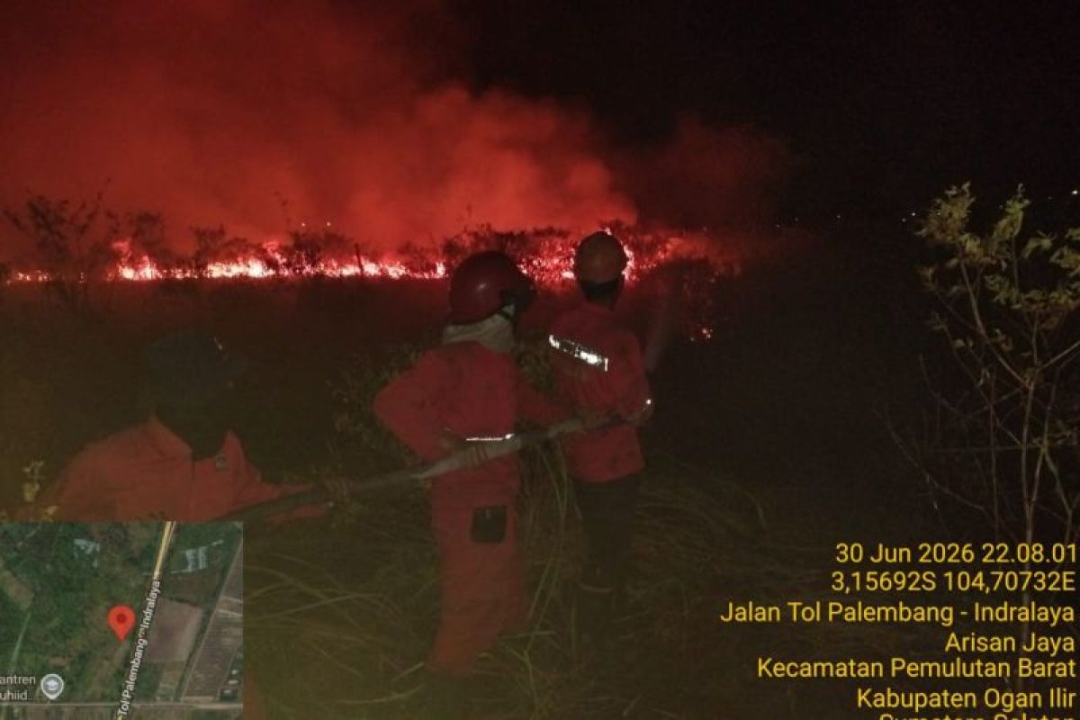 Tim gabungan berhasil padamkan karhutla 10 hektare dekat Tol Palindra