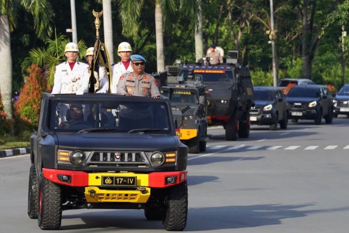 Polda Riau arak tanda kehormatan Nugraha Sakanti dari Presiden