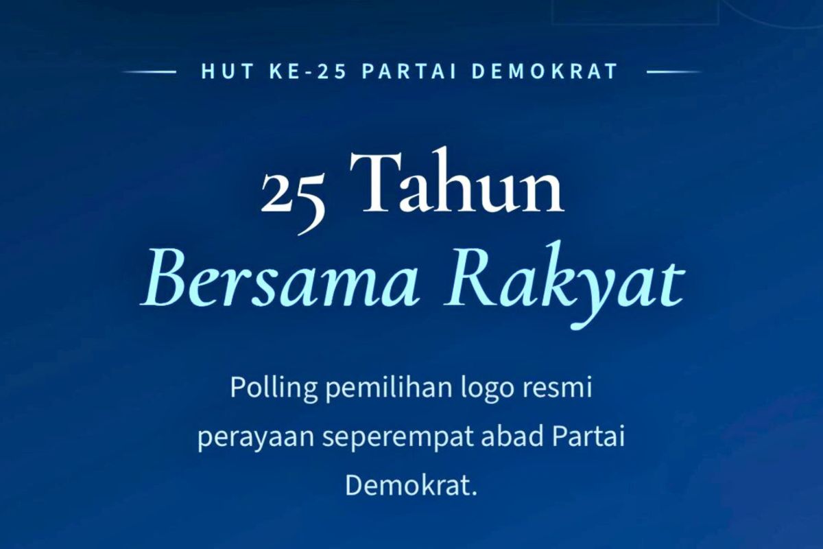 AHY ajak masyarakat tentukan logo HUT Ke-25 Partai Demokrat