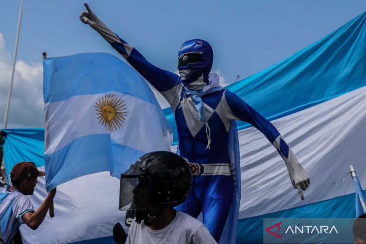 Euforia suporter Argentina di Ternate