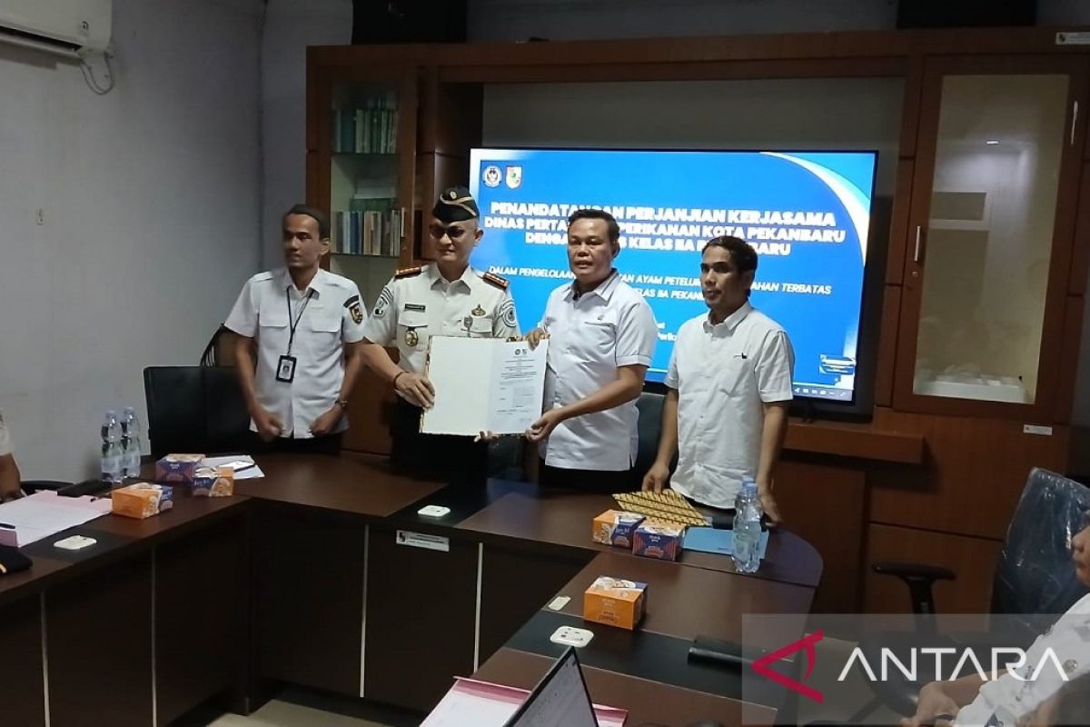 Lapas Kelas IIA Pekanbaru jalin kerja sama dengan Distankan Kota Pekanbaru kembangkan peternakan ayam petelur di lahan terbatas