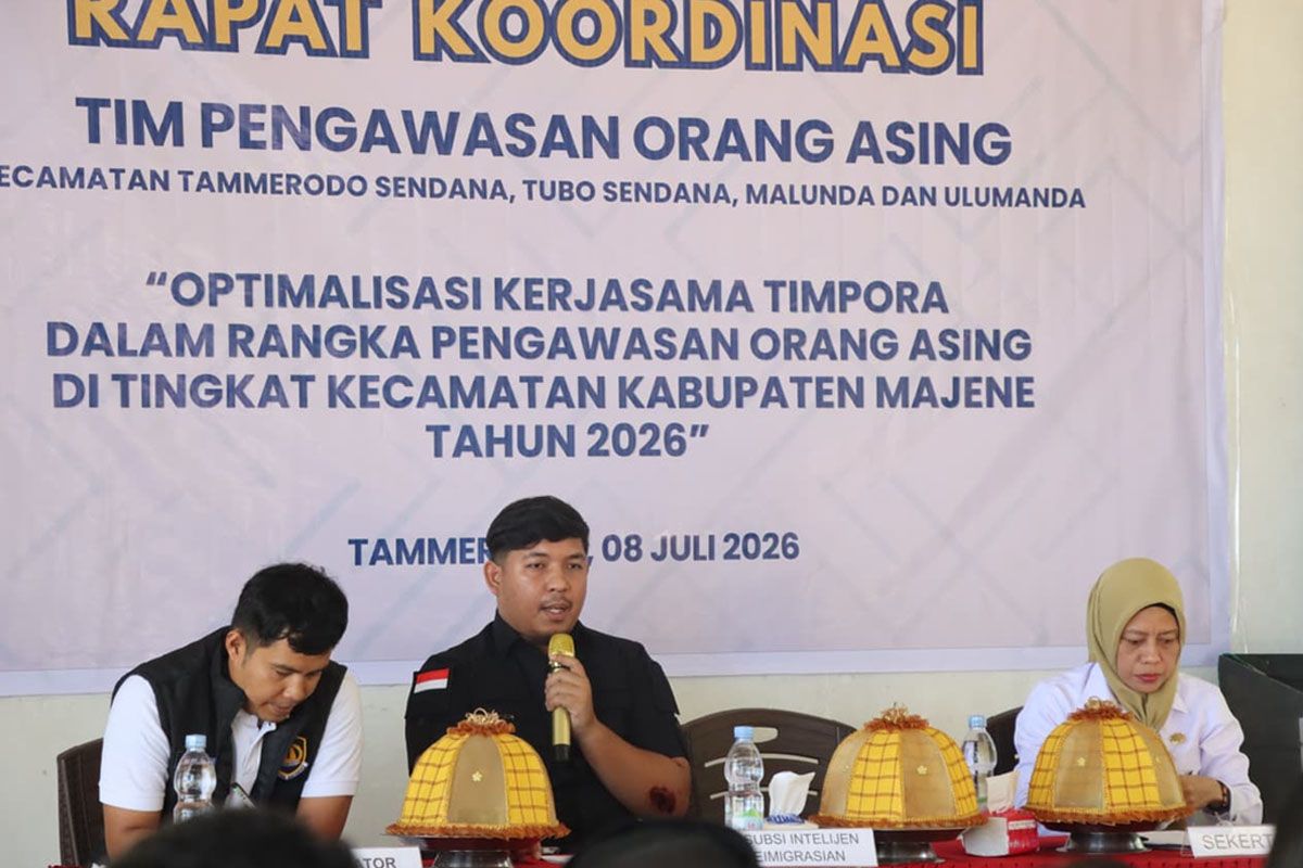Imigrasi Polman rakor Timpora Kecamatan Tammero'do Sendana Majene