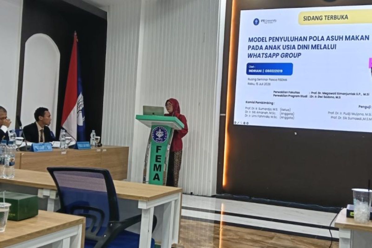 Pewarta ANTARA bawakan disertasi penyuluhan stunting berbasis WhatsApp