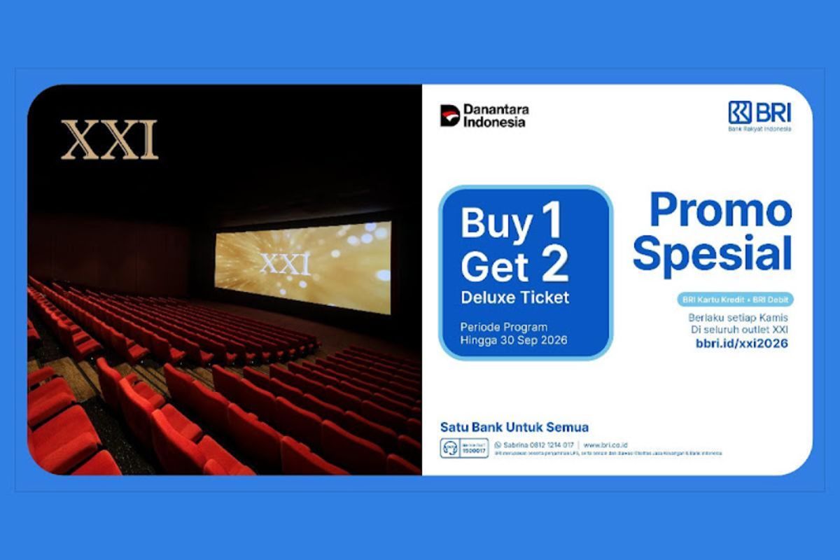 Nonton bioskop di XXI jadi makin hemat dan seru dengan promo spesial BRI