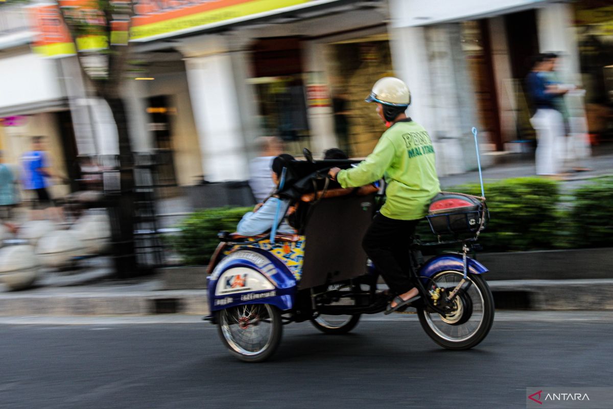 Becak listrik gratis Malioboro