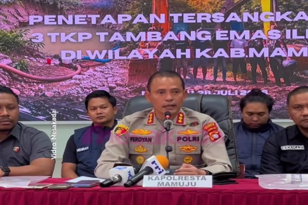 Polresta Mamuju tetapkan empat tersangka tambang emas ilegal