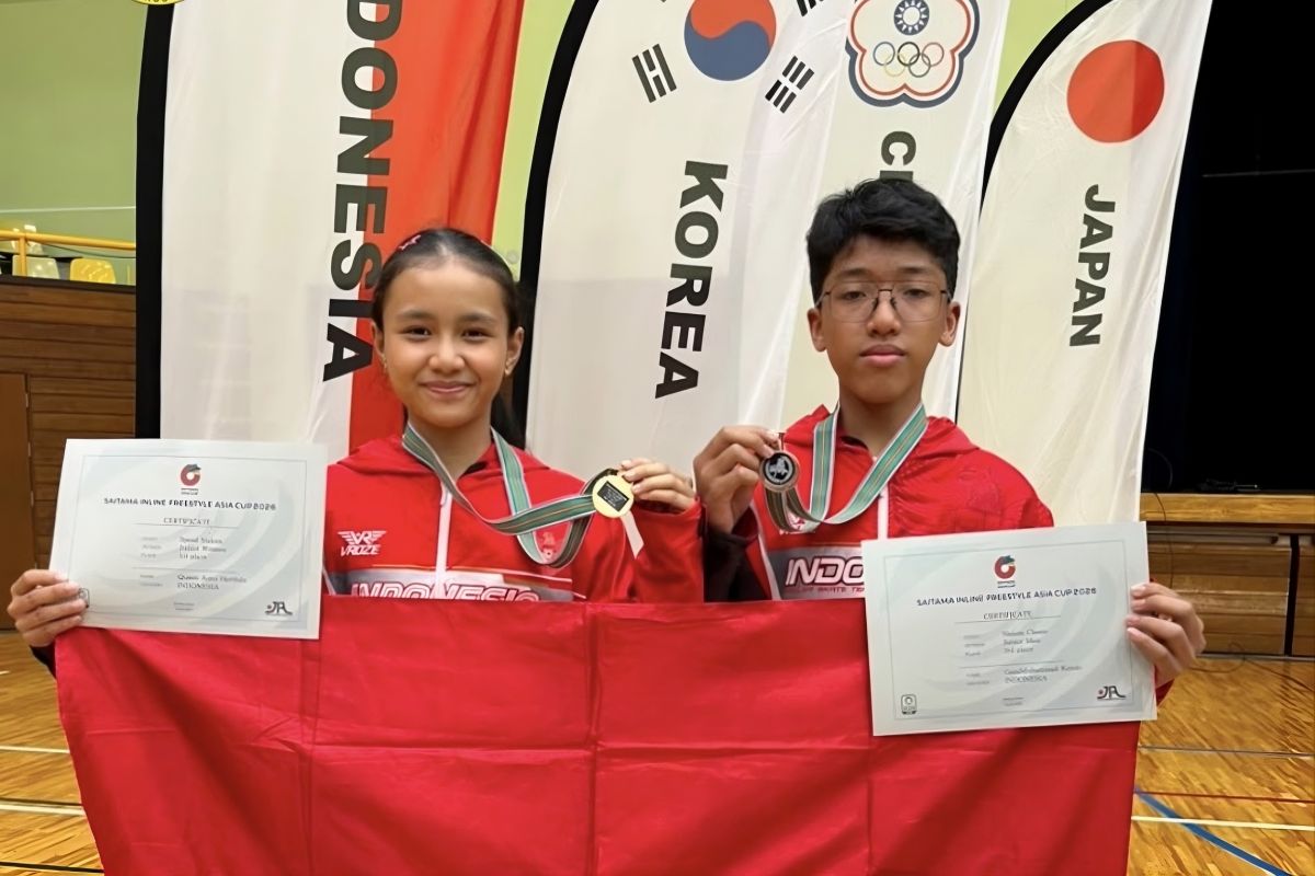Atlet muda sepatu roda Indonesia sabet emas di Saitama Asia Cup 2026