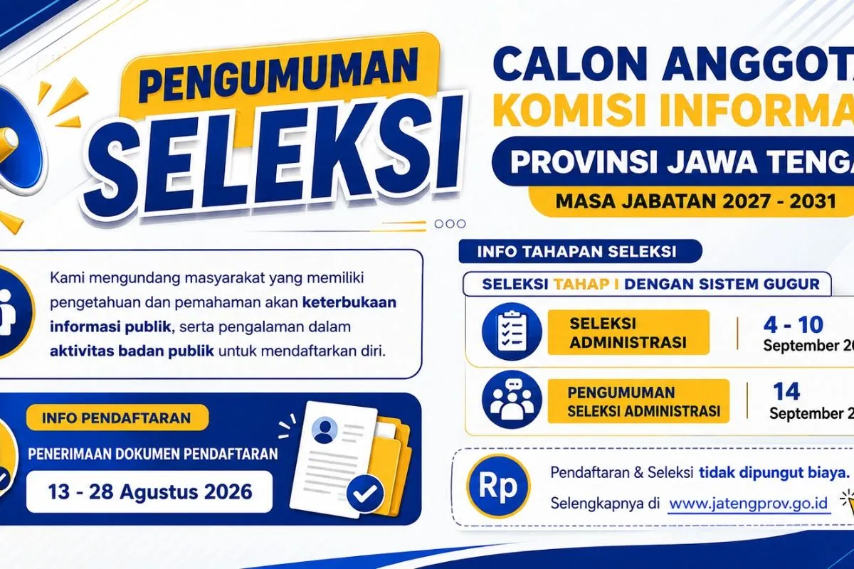 Pendaftaran calon anggota Komisi Informasi Jateng dibuka