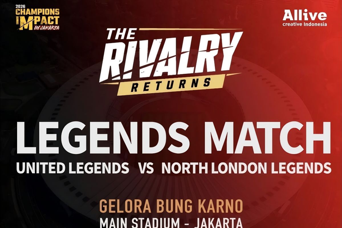 United Legends vs North London Legends tersaji di GBK pada 10 Oktober