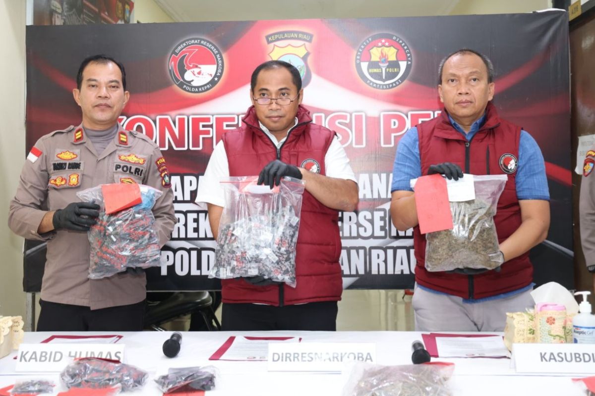 Polda Kepri ungkap 24 kasus narkotika senilai Rp1,7 miliar periode Juli-Agustus 2026
