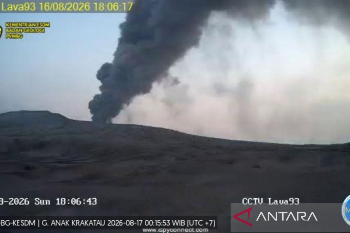 Badan Geologi: 8 kali letusan-semburan lava pijar Gunung Anak Krakatau
