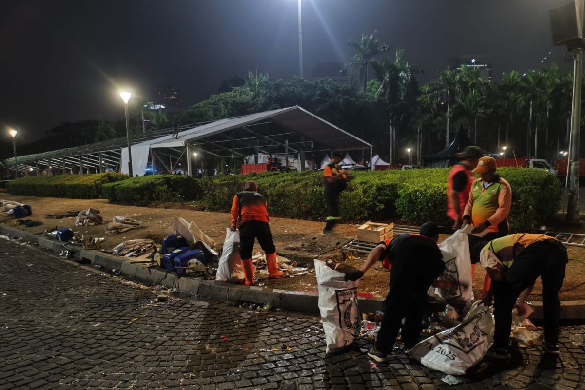 80,4 ton sampah sisa rangkaian Upacara HUT RI sudah ditangani