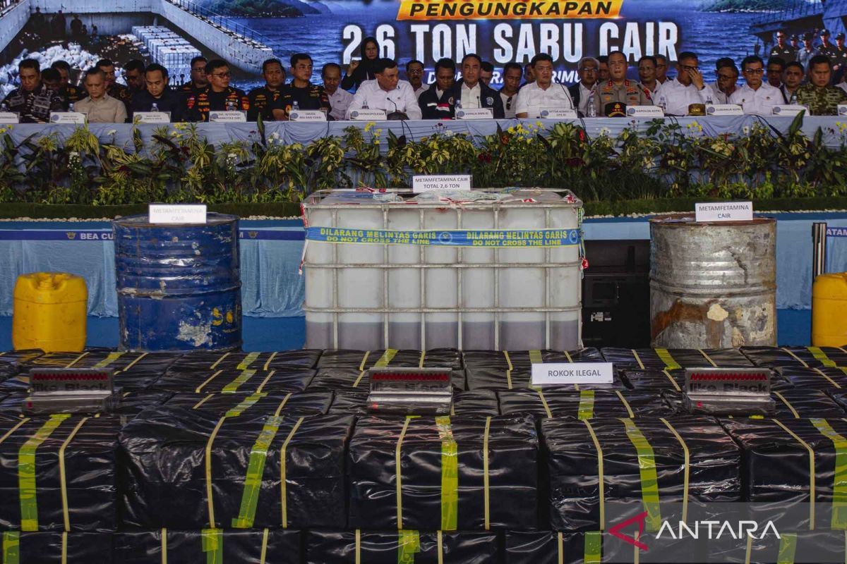 Berupaya selundupkan 2,6 ton sabu-sabu cair ke Indonesia, 10 warga Myanmar ditangkap