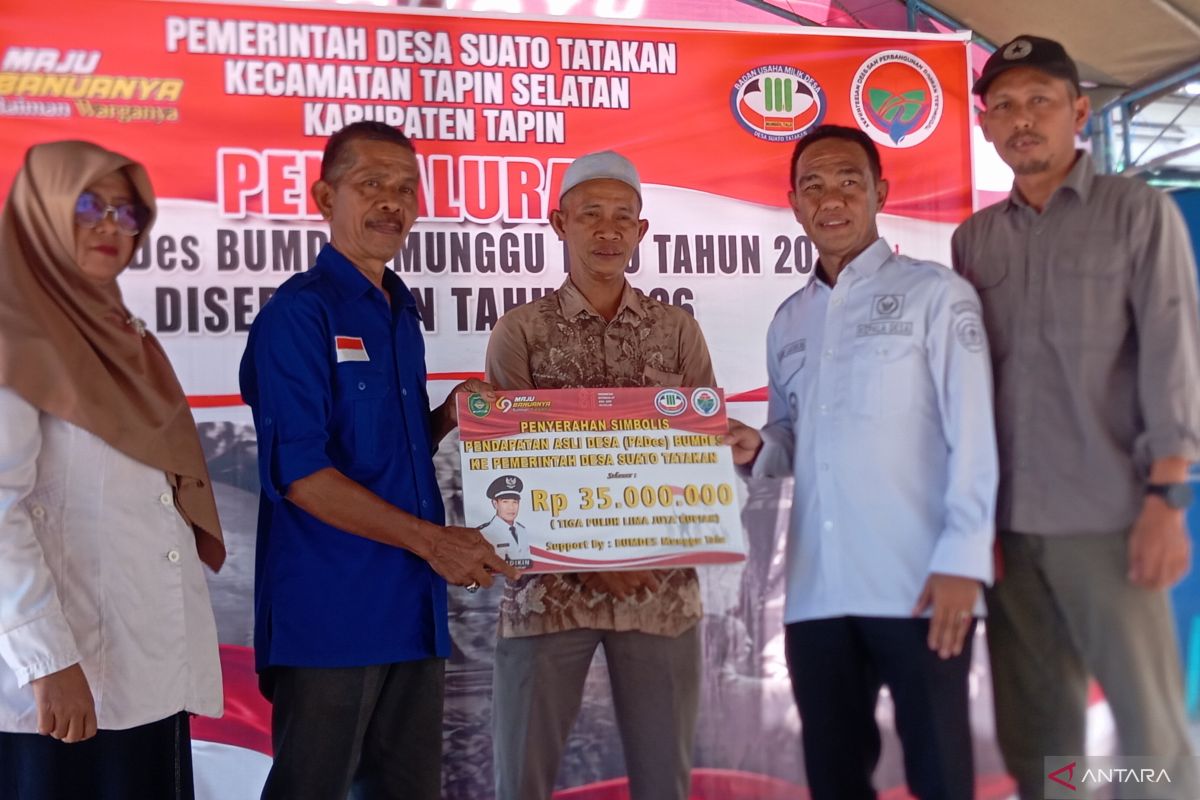 BUMDes Munggu Talu setorkan Rp35 juta untuk pendapatan desa - ANTARA News Kalimantan Selatan