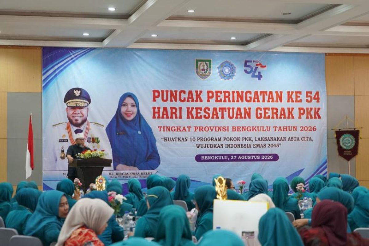 Gubernur Bengkulu minta PKK jadi pelopor perubahan sosial masyarakat