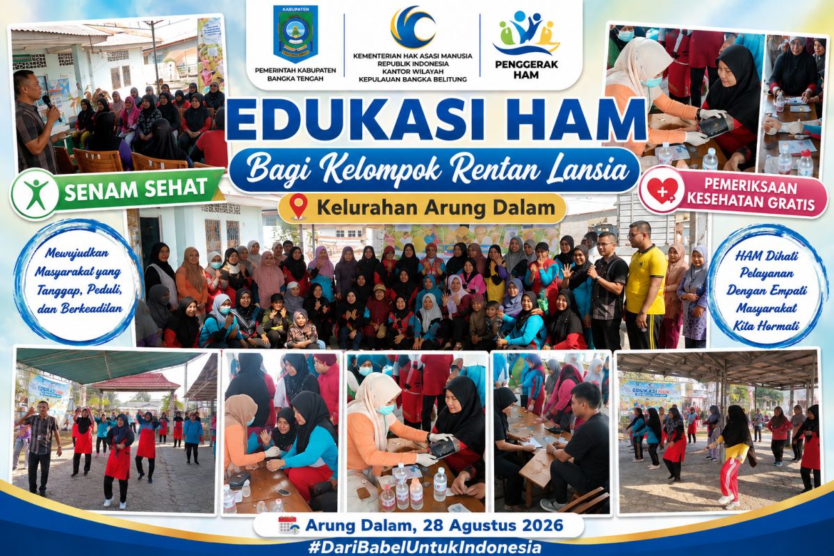 KemenHAM Babel edukasi HAM lansia di Desa Arung Dalam