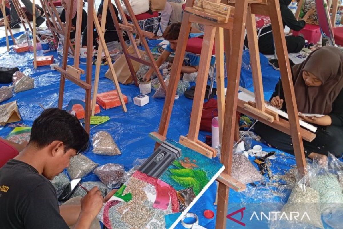 Unik, Lomba Melukis BI Pematang Siantar Manfaatkan Remah Uang Rupiah