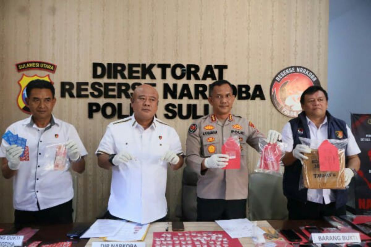 Polda Sulut ungkap tiga kasus narkotika sepanjang Agustus 2026