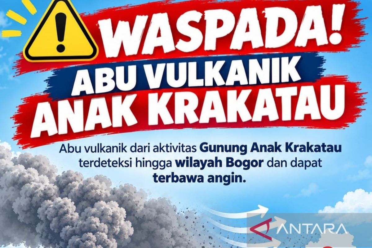 Abu Anak Krakatau capai Bogor, warga diimbau gunakan masker