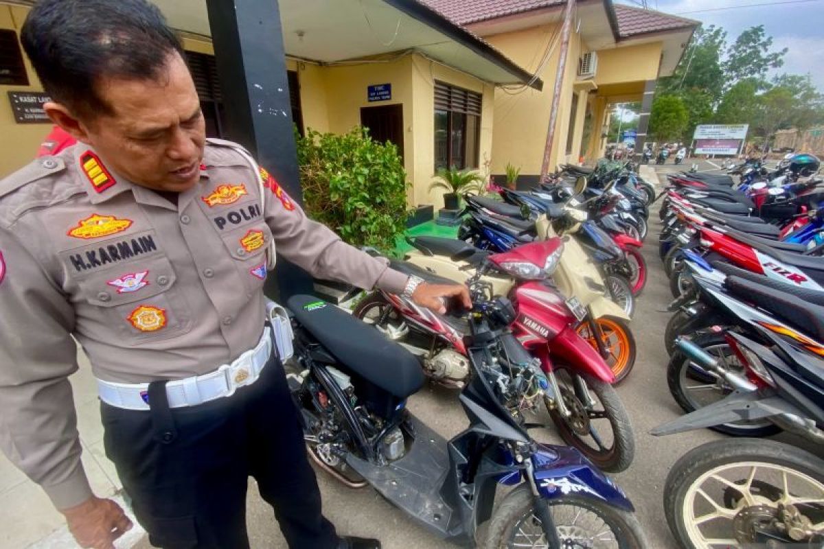 Satlantas Polres Tapin amankan 31 motor dalam penertiban balap liar - ANTARA News Kalimantan Selatan