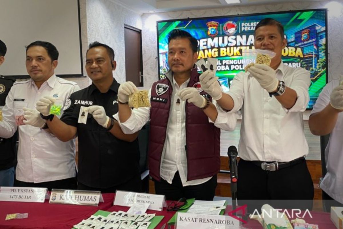 Polresta Pekanbaru beberkan 82 kasus narkotika dalam lima bulan