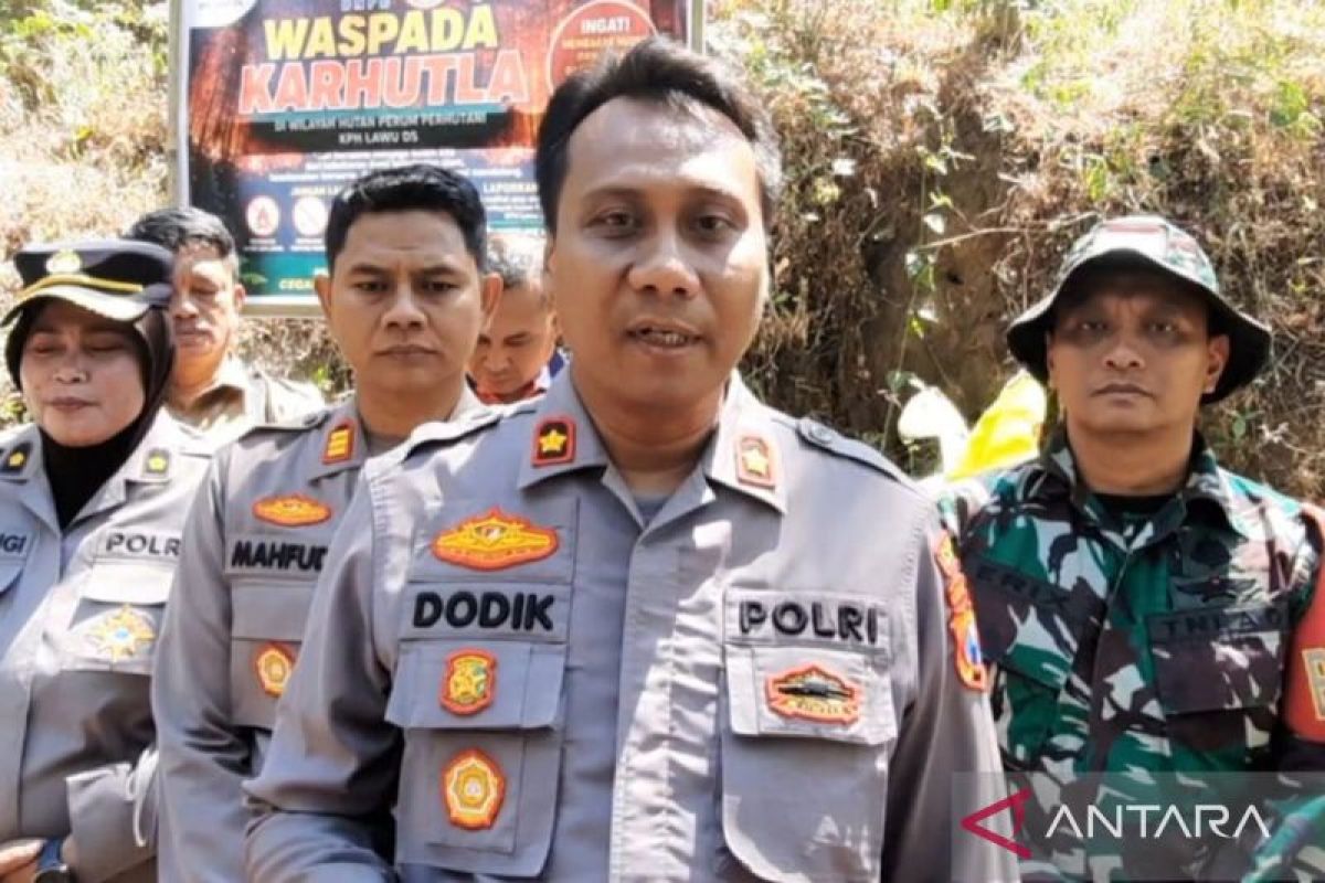 Polres Magetan siagakan posko pemantauan karhutla lereng Gunung Lawu - ANTARA News Jawa Timur