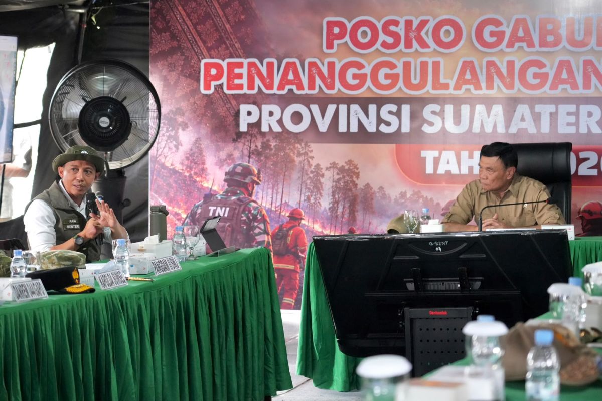 Menhut dampingi Menko Polkam di Sumsel, laporkan tren hotspot karhutla