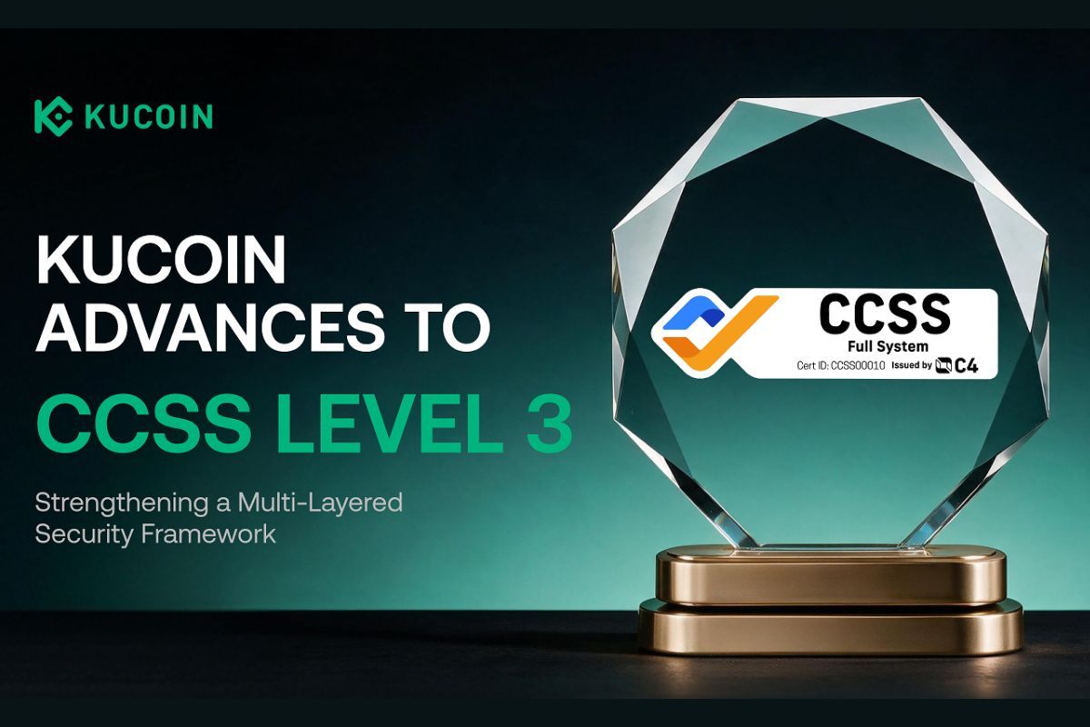 Ilustrasi berita Nasional: KuCoin Raih Sertifikasi CCSS Level 3, Perkuat Kerangka Keamanan Berlapis dan Infrastruktur Ke