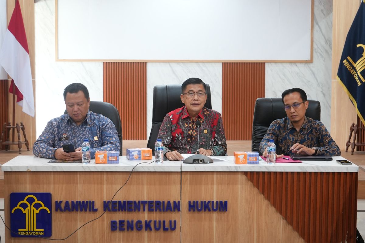 Kanwil Kemenkum Bengkulu perkuat kualitas penyusunan regulasi daerah - ANTARA News Bengkulu