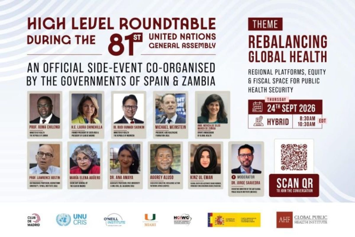 Club de Madrid and AHF Global Public Health Institute Co-Host High-Level Roundtable on Rebalancing Global Health