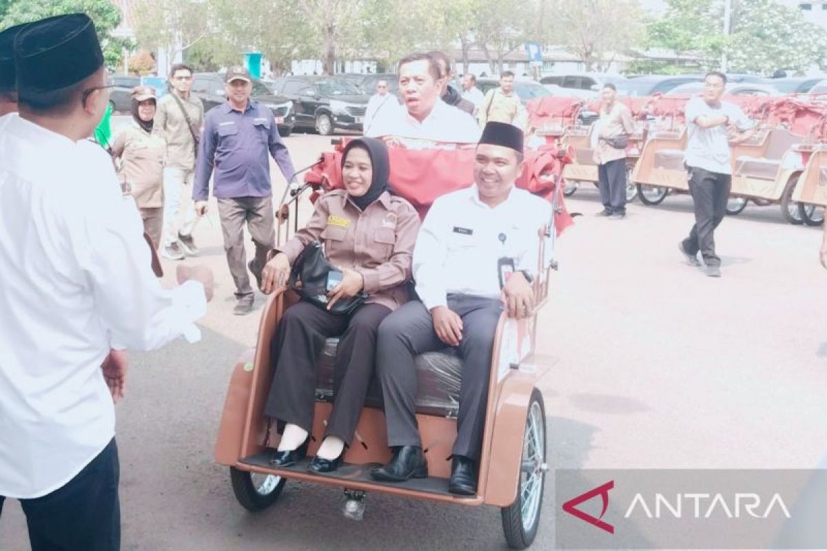 Ilustrasi berita Nasional: Bupati Karawang: Becak listrik bantuan Presiden tidak boleh dijual