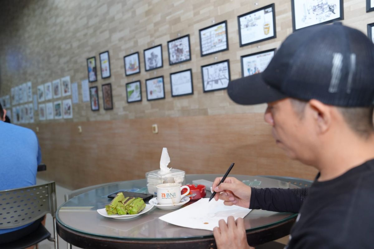 Indonesia Sketcher Makassar gelar Sketsaloka, 42 karya dipamerkan