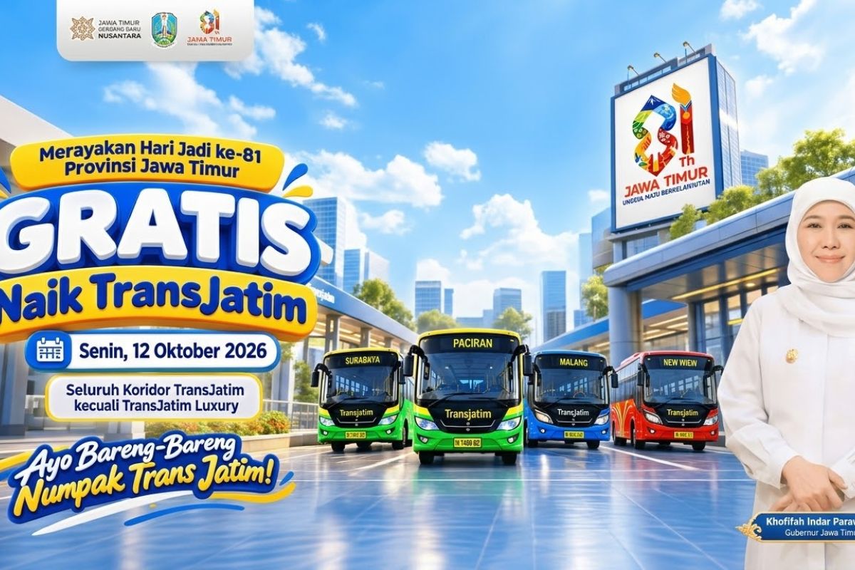 Spesial HUT Jatim ke-81, Naik Trans Jatim Bebas Biaya