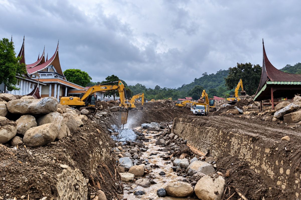 PU perkuat mitigasi banjir Solok dengan pasang EWS dan bangun sabo dam