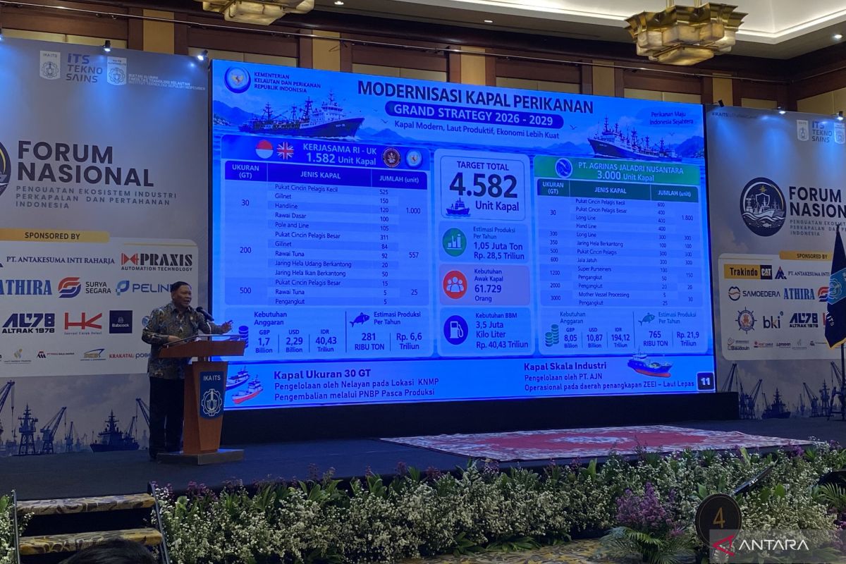 KKP: Modernisasi 4.582 kapal ikan butuh anggaran Rp234,5 triliun