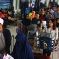 Thousands of passengers arrive in Soekarno-Hatta airport