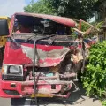 Carry pick up vs truck engkel di Batukliang adu banteng