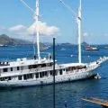 Jokowi gendong cucu naiki pinisi di Labuan Bajo