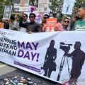 Koalisi Roemah Jurnalis Sulawesi Tengah suarakan 10 tuntutan pada Hari Buruh