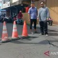 Akses Jalan Pelantar II Tanjungpinang ditutup akibat amblas