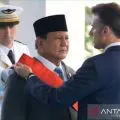 Prabowo terima penghargaan Grand Cross of the Legion of Honour dari Presiden Macron