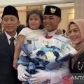 Anak Denny Cagur dikukuhkanjadi Paskibraka Banten HUT Ke-80 RI