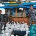 TNI AL Babel hentikan penyeludupan 143 karung timah