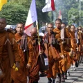 From Bali to Borobudur, Buddhist monks walk in a call for peace