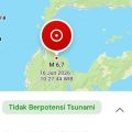 Magnitude 6.7 earthquake rattles Central Sulawesi's Palu