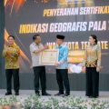 Menkum serahkan sertifikat Indikasi Geografis Pala Ternate kepada Walikota Ternate